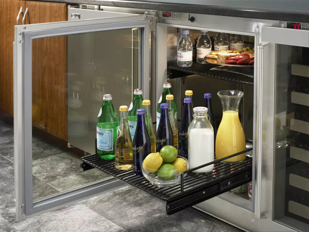 Perlick 24-Inch Outdoor Compact Refrigerator with 4.9 cu. ft. Capacity in Stainless Steel with Glass Door (H1RD1O)