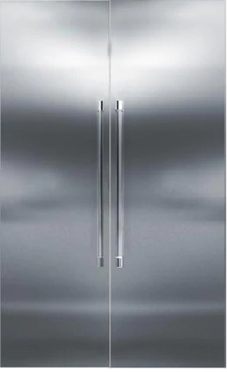 Perlick 48" Side-by-Side Column Freezer Set with Door Panel in Stainless Steel with 4" Toe Kick and Pro Handle Refrigerators Perlick