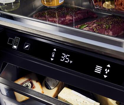 Perlick 54" Side-by-Side Column Refrigerator & Freezer Set with Door Panel in Stainless Steel, Toe Kick, and Pro Handle