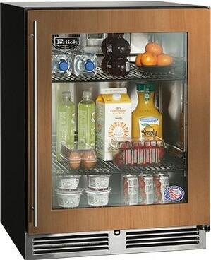 Perlick C Series 24" Built-In Counter Depth Compact Refrigerator with 5.2 cu. ft. Capacity, Panel Ready with Glass Door (HC24RB-4-4L & HC24RB-4-4R) Refrigerators Perlick No Right