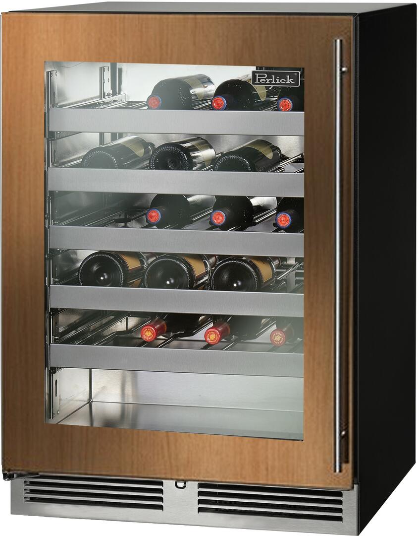 Perlick C Series 24" Built-In Single Zone Wine Cooler with 45 Bottle Capacity in Panel Ready (HC24WB-4-4L) Beverage Centers Perlick