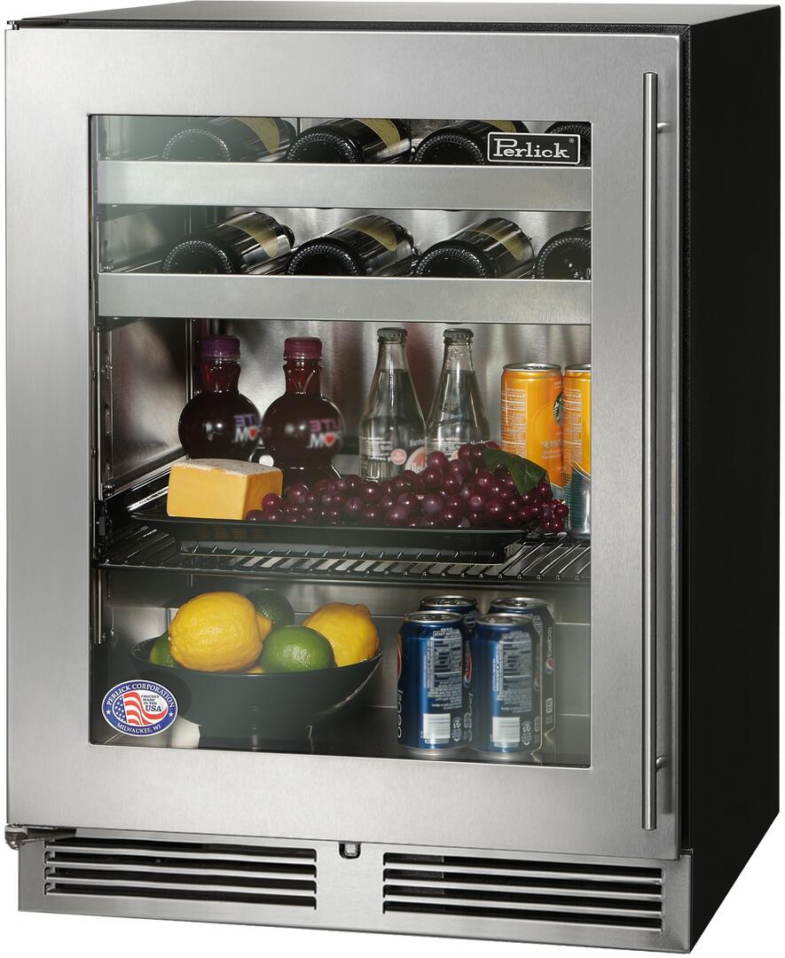 Perlick Series 24" Built-In Counter Depth Drawer Refrigerator with 4.8 cu. ft. Capacity in Stainless Steel Interior (HA24BB-4-3L) Beverage Centers Perlick