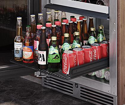 Perlick Series 24-Inch Built-In Beverage Center with 4.8 cu. ft. Capacity, Panel Ready with Glass Door (HA24BB-4-4L & HA24BB-4-4R)