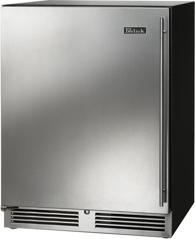 Perlick Series 24" Built-In Single Zone Wine Cooler with Solid Door 32 Bottle Capacity in Stainless Steel (HA24WB-4-1L) Beverage Centers Perlick
