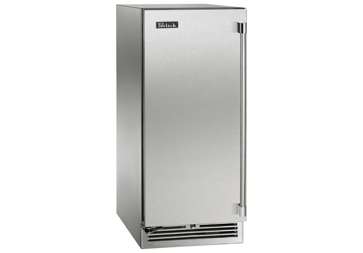 Perlick Signature Series 15" Outdoor Built-In Single Zone Wine Cooler with 20 Bottle Capacity in Stainless Steel, Left Hinge (HP15WO-4-1L) Wine Coolers Perlick