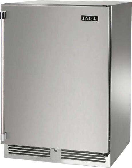 Perlick Signature Series 24" Built-In Counter Depth Compact Freezer with 5.2 cu. ft. Capacity in Stainless Steel (HP24FS-4-1L & HP24FS-4-1R) Refrigerators Perlick No Right 