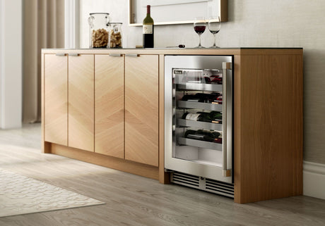 Perlick Signature Series 24-Inch Built-In Single Zone Wine Cooler with 20 Bottle Capacity in Stainless Steel with Glass Door (HH24WS-4-3L & HH24WS-4-3R)