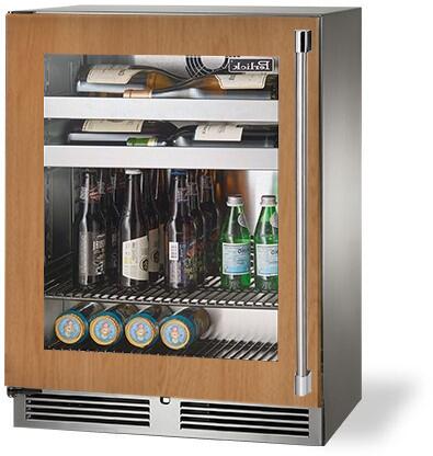 Perlick Signature Series 24" Outdoor 3.1 cu. ft. Capacity Built-In Glass Door Beverage Center with 3.1 cu. ft. Capacity in Panel Ready (HH24BO-4-4L) Beverage Centers Perlick