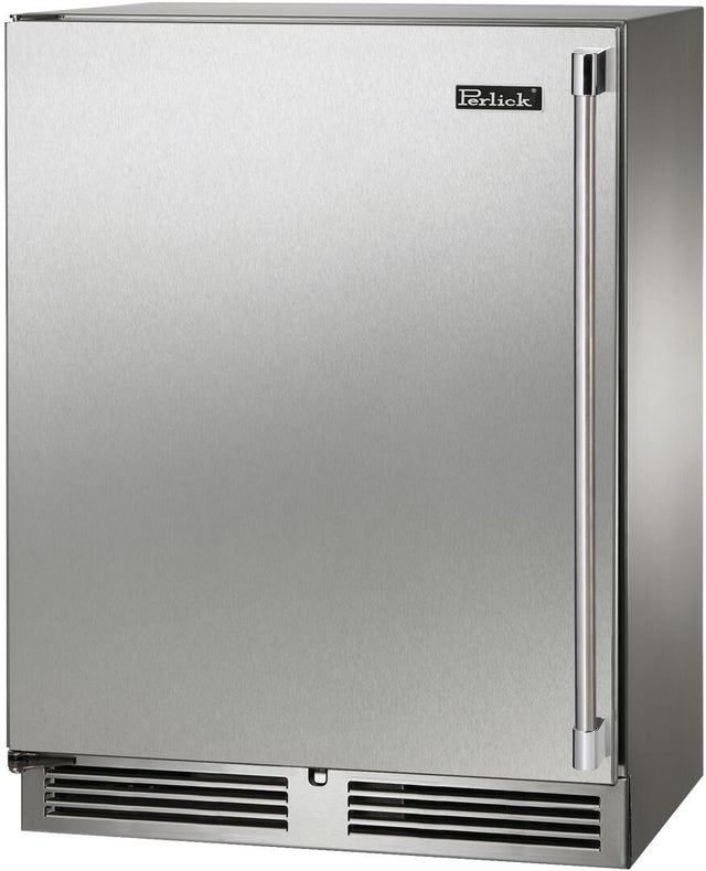 Perlick Signature Series 24" Outdoor Built-In Single Zone Wine Cooler with 20 Bottle Capacity in Stainless Steel (HH24WO-4-1L) Beverage Centers Perlick