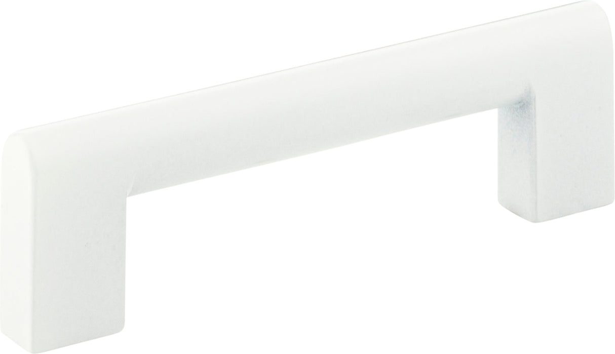 Atlas Homewares Round Rail Pull 3 3/4 Inch (c-c) White Gloss