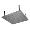 Matte Black Stainless Steel 24" Square Ultra-Thin Rain Shower Head