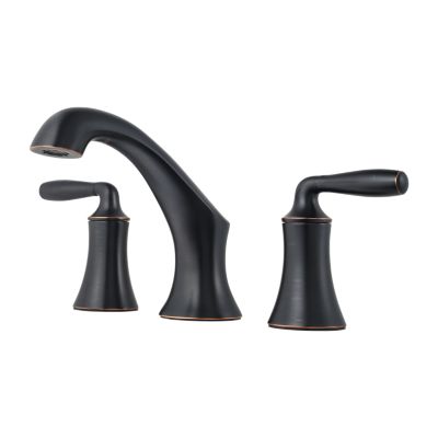 Pfister Iyla™ Widespread Bathroom Sink Faucet Pop-Up Quick Connect Assembly in Tuscan Bronze PGT49TR0Y