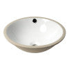 ALFI brand ABC601 White 17" Round Undermount Ceramic Sink