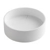 15" Round White Matte Solid Surface Resin Sink