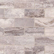 Bernini Carbone 12"x12" Polished Porcelain Mesh-Mounted Mosaic Tile room shot kitchen view
