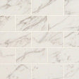 Pietra Carrara 12"x12" Polished Porcelain Mesh-Mounted Mosaic Tile room shot kitchen view