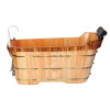 ALFI brand AB1148 59" Free Standing Wooden Bathtub with Chrome Tub Filler