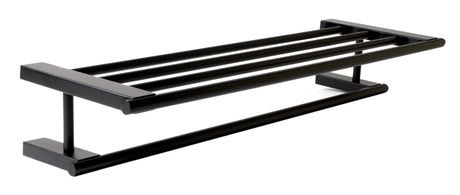 Black Matte 26" Towel Bar & Shelf