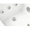 EAGO AM154ETL-L6 6 ft Acrylic White Rectangular Whirlpool Bathtub w Fixtures