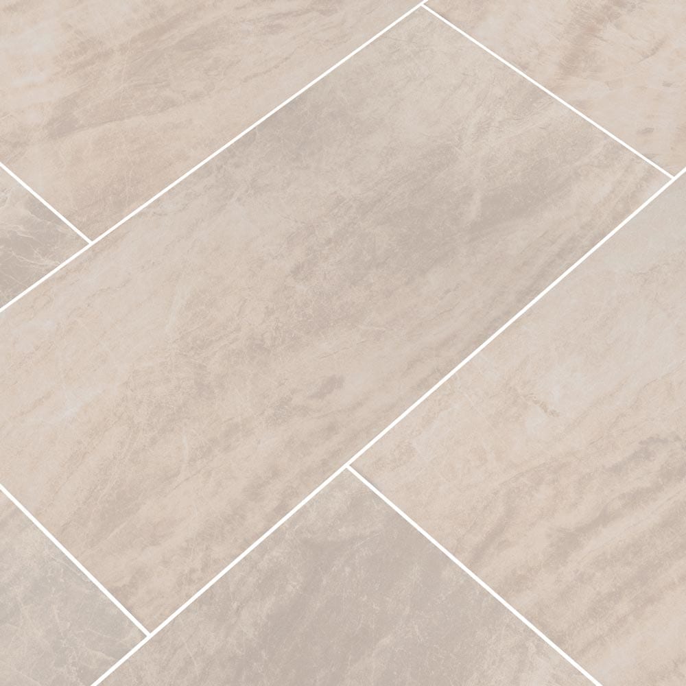 praia crema glazed porcelain floor and wall tile msi collection NPRACRE1224 product shot multiple tiles angle view #Size_12"x24"