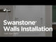 Swanstone TSMK72-3462 34 x 62 x 72 Swanstone Traditional Subway Tile Glue up Tub Wall Kit in Tahiti White TSMK723462.011
