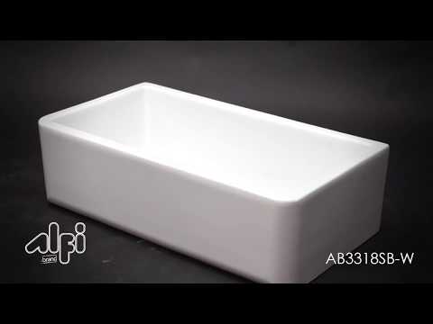 33" White Smooth Apron Solid Thick Wall Fireclay Single Bowl Farm Sink