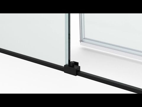 MAAX 137681-900-340-000 Outback 55 ¼ - 58 ½ x 70 ½ in. 8mm Sliding Shower Door for Alcove Installation with Clear glass in Matte Black