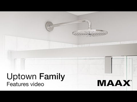 MAAX 135324-900-173-000 Uptown 56-59 x 76 in. 8 mm Sliding Shower Door for Alcove Installation with Clear glass in Dark Bronze
