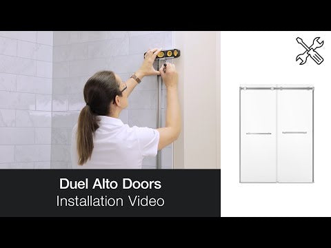 MAAX 136955-810-305-000 Duel Alto 56-59 X 78 in. 8mm Bypass Shower Door for Alcove Installation with GlassShield® glass in Brushed Nickel