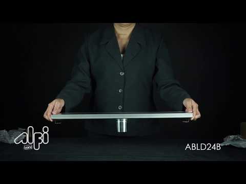 ALFI brand ABLD24B-BSS 24" Modern Brushed Stainless Steel Linear Shower Drain with Solid Cover