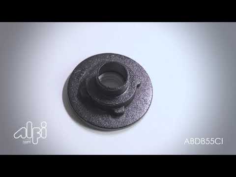 ALFI brand ABDB55CI Cast Iron Shower Drain Base with Rubber Fitting