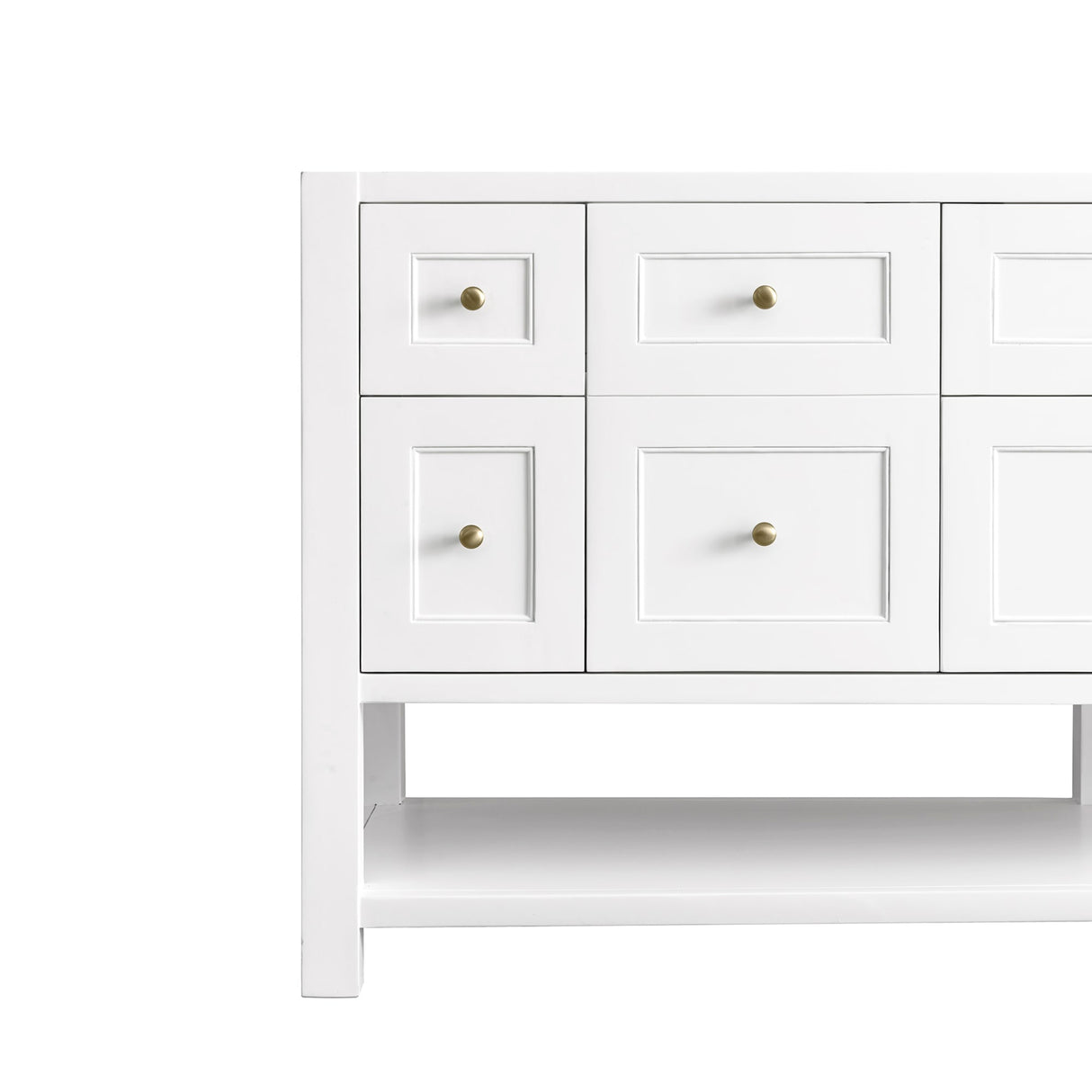 Breckenridge 72" Double Vanity, Bright White w/ 3 CM Charcoal Soapstone Top