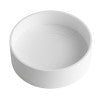15" Round White Matte Solid Surface Resin Sink