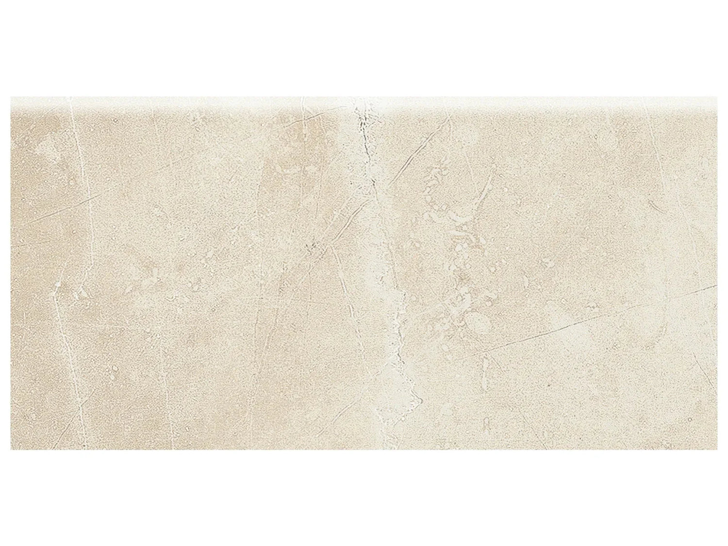 Anatolia Tile 3X6 Bullnose Classic Pulpis Ivory Glossy Porcelain Trim 57-509  - premium natural stone mosaic tile from Anatolia Tile, available at PoshHaus showroom in Keene, NH
