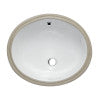 EAGO BC224 White Ceramic 18"x15" Undermount Oval Bathroom Sink