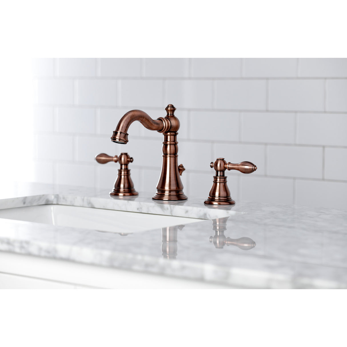 Fauceture FSC197ACLAC American Classic Widespread Bathroom Faucet, Antique Copper