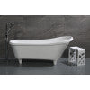 67" White Matte Clawfoot Solid Surface Resin Bathtub