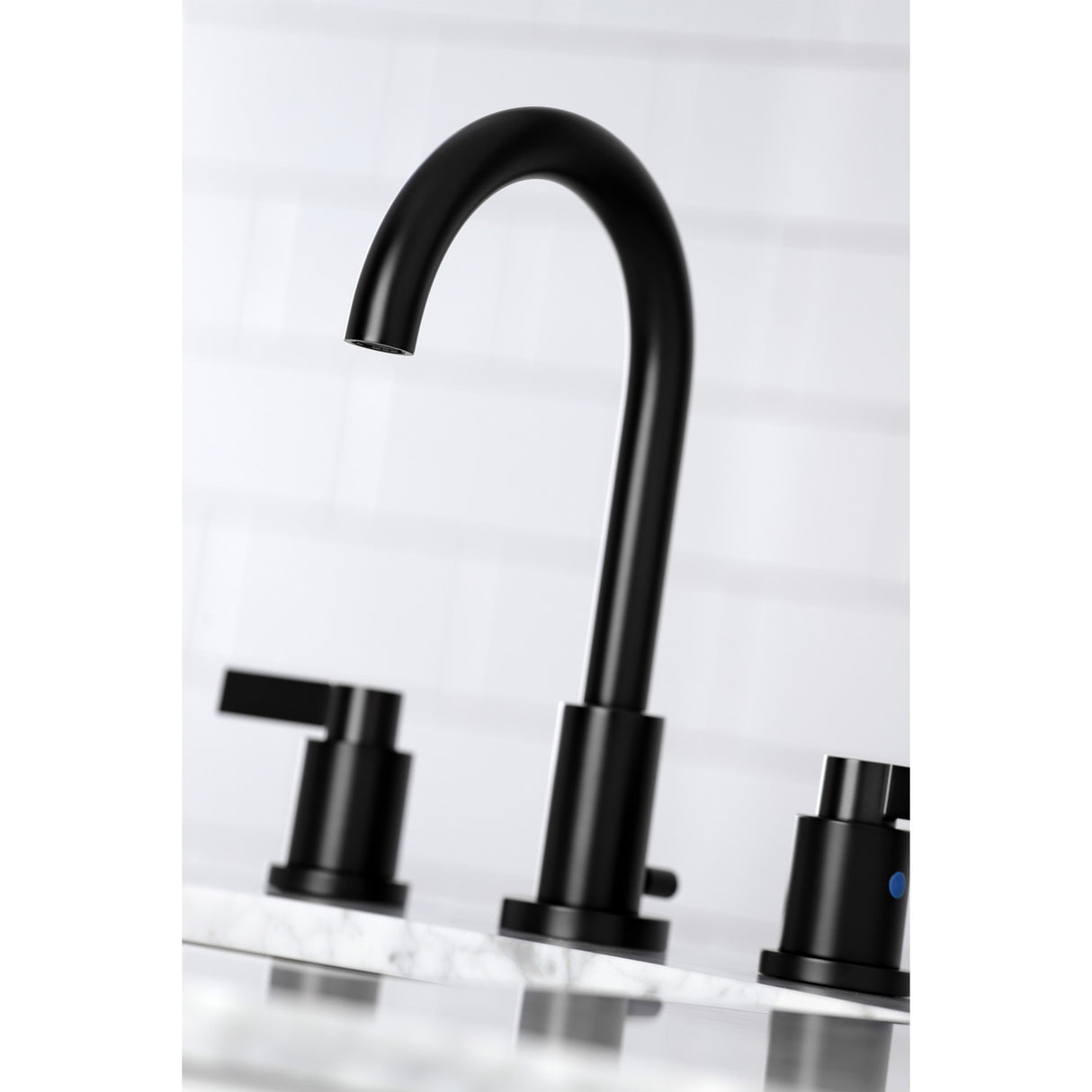 Fauceture FSC8920NDL NuvoFusion Widespread Bathroom Faucet, Matte Black