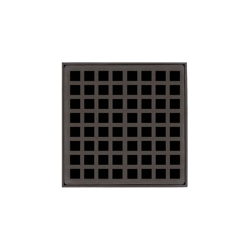 Infinity Drain Q 5 5” Strainer - Squares Pattern & 2" Throat for Q 5, QD 5, QDB 5