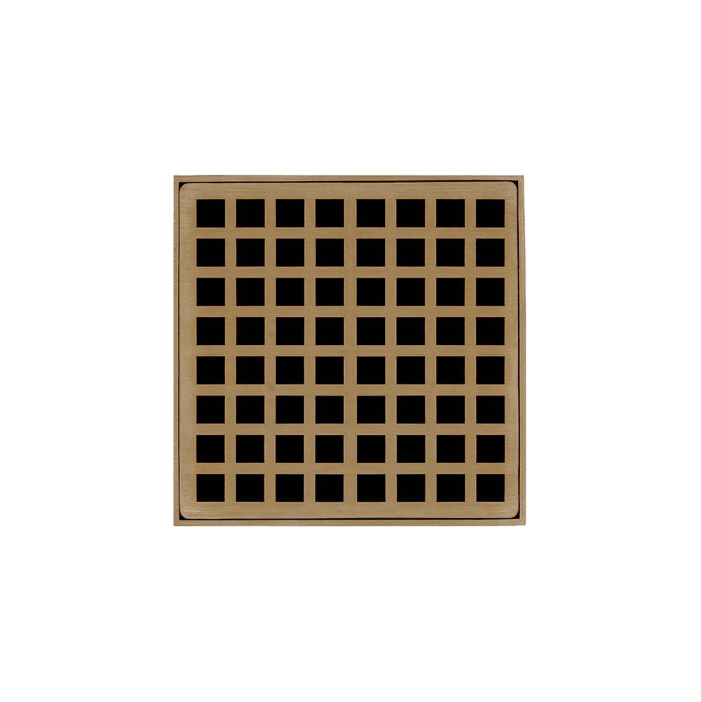 Infinity Drain Q 5 5” Strainer - Squares Pattern & 2" Throat for Q 5, QD 5, QDB 5