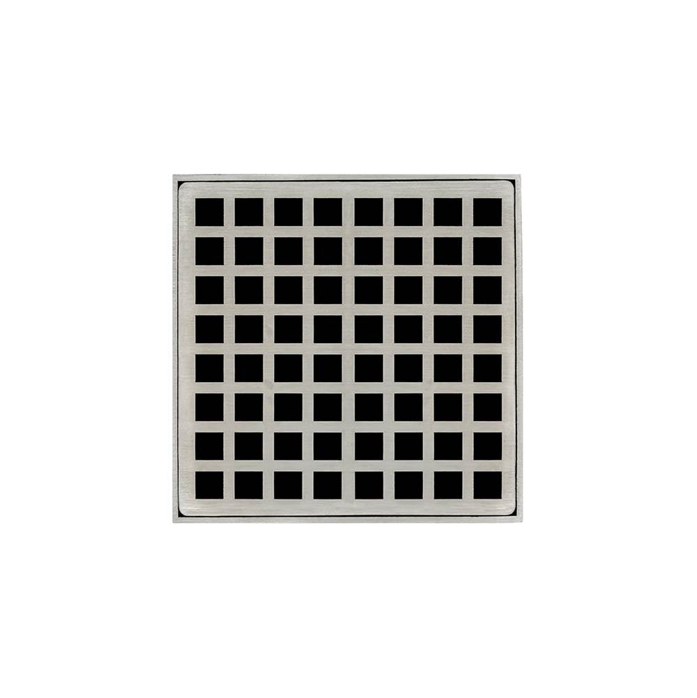 Infinity Drain Q 5 5” Strainer - Squares Pattern & 2" Throat for Q 5, QD 5, QDB 5