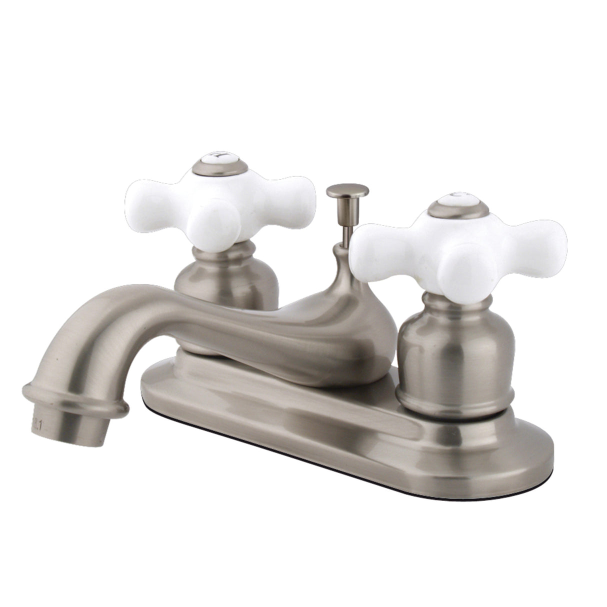 Kingston Brass KB608PX Restoration 4 in. Centerset Bathroom Faucet, Brushed Nickel