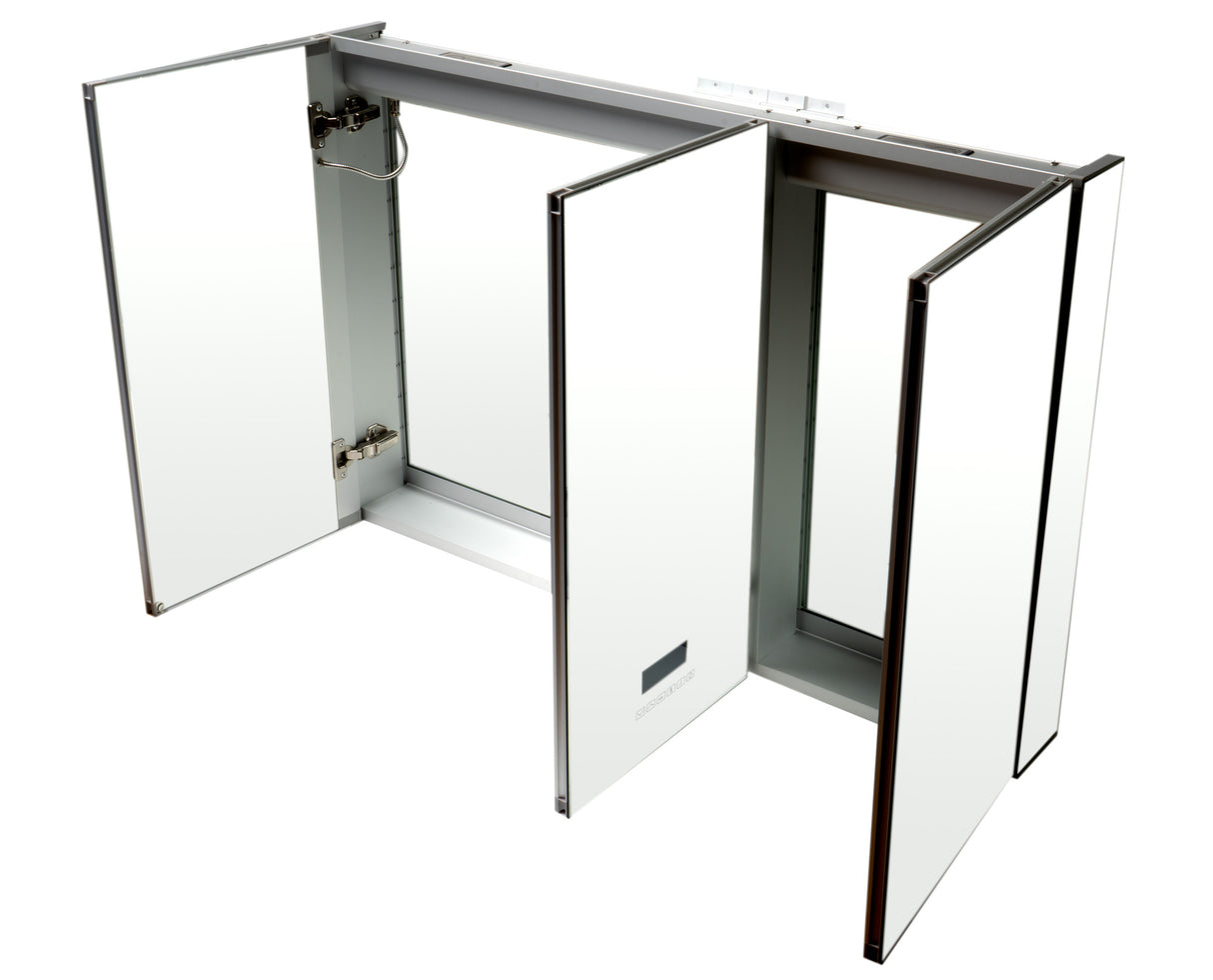 42" x 28" Triple Door LED Light Bluetooth Medicine Cabinet
