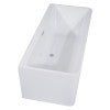 ALFI brand AB8858 59 inch White Rectangular Acrylic Free Standing Soaking Bathtub