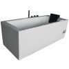 EAGO AM154ETL-L6 6 ft Acrylic White Rectangular Whirlpool Bathtub w Fixtures