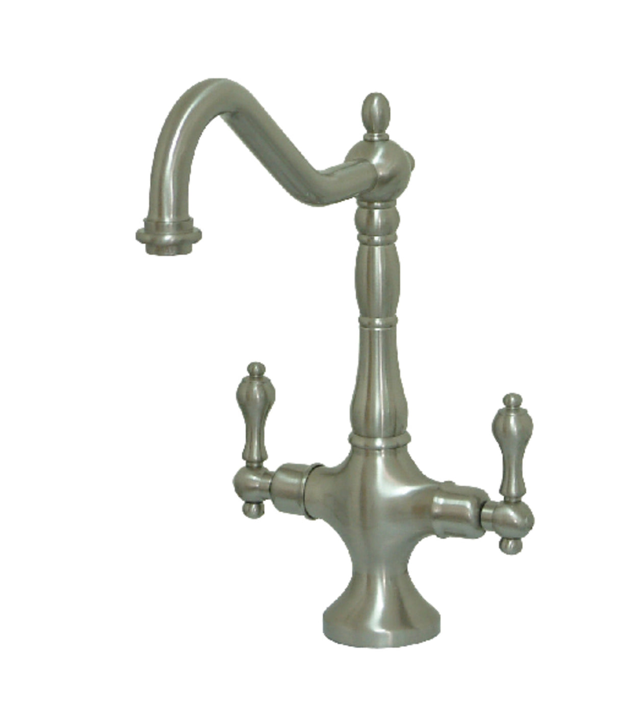 Kingston Brass KS1778ALLS Heritage Single Hole Kitchen Faucet, Brushed Nickel