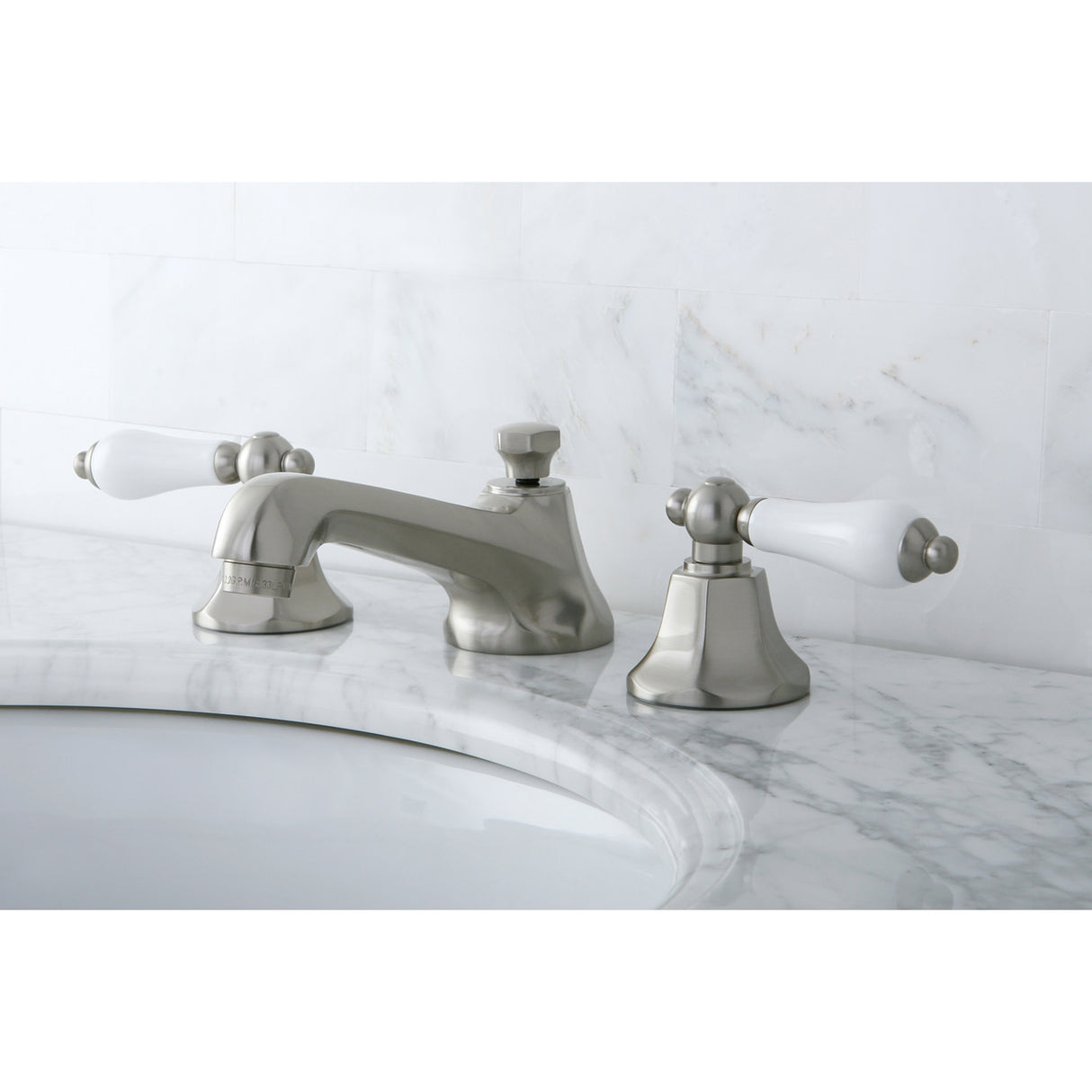 Kingston Brass KS4468PL 8 in. Widespread Bathroom Faucet, Brushed Nickel