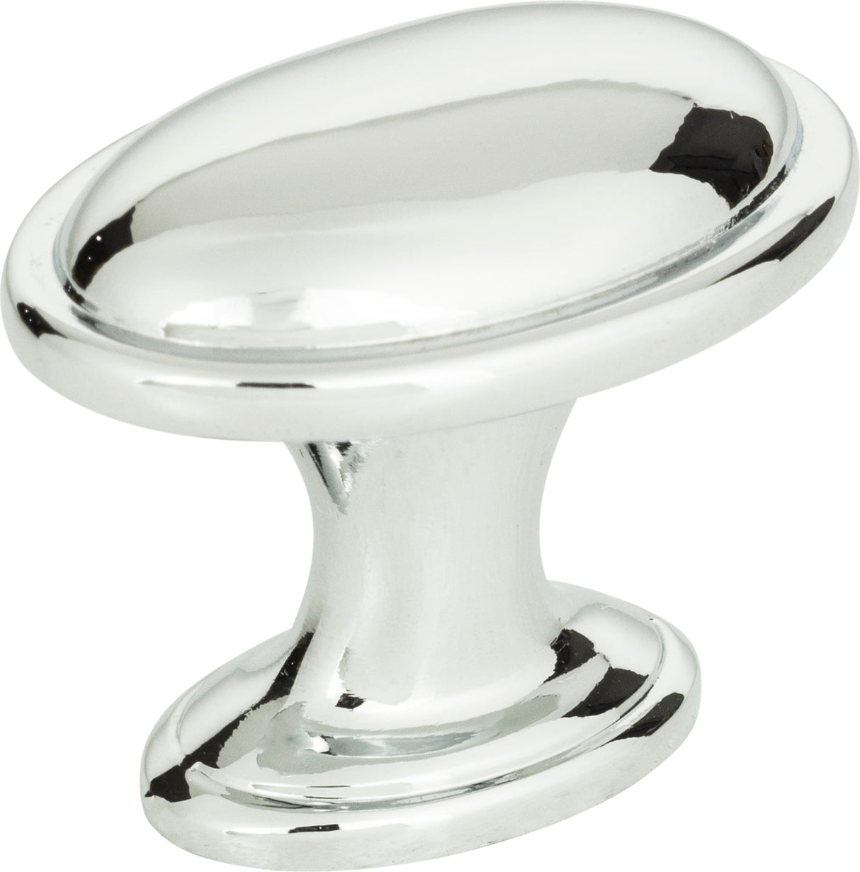 Atlas Homewares Austen Oval Knob 1 5/16 Inch Polished Chrome