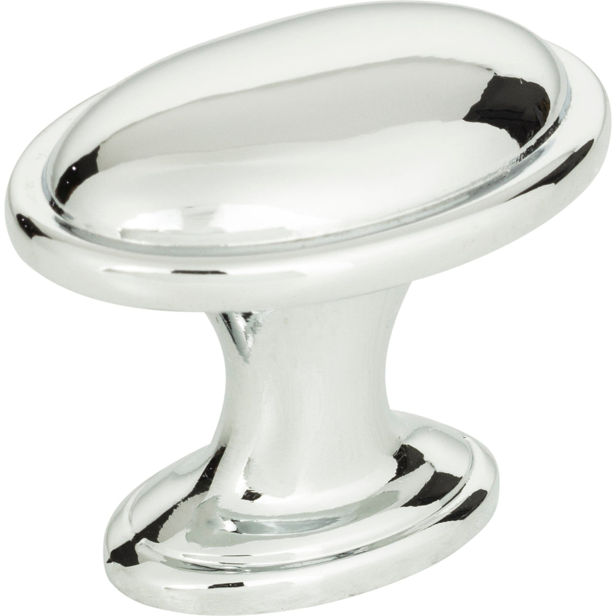 Atlas Homewares Austen Oval Knob 1 5/16 Inch Polished Chrome