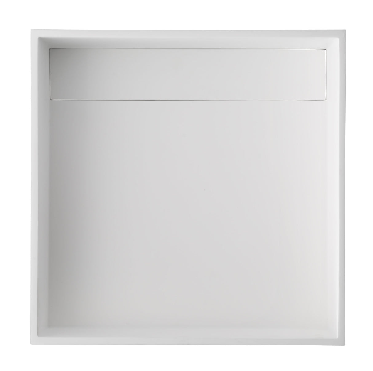 Black Matte 14" Square Solid Surface Resin Sink